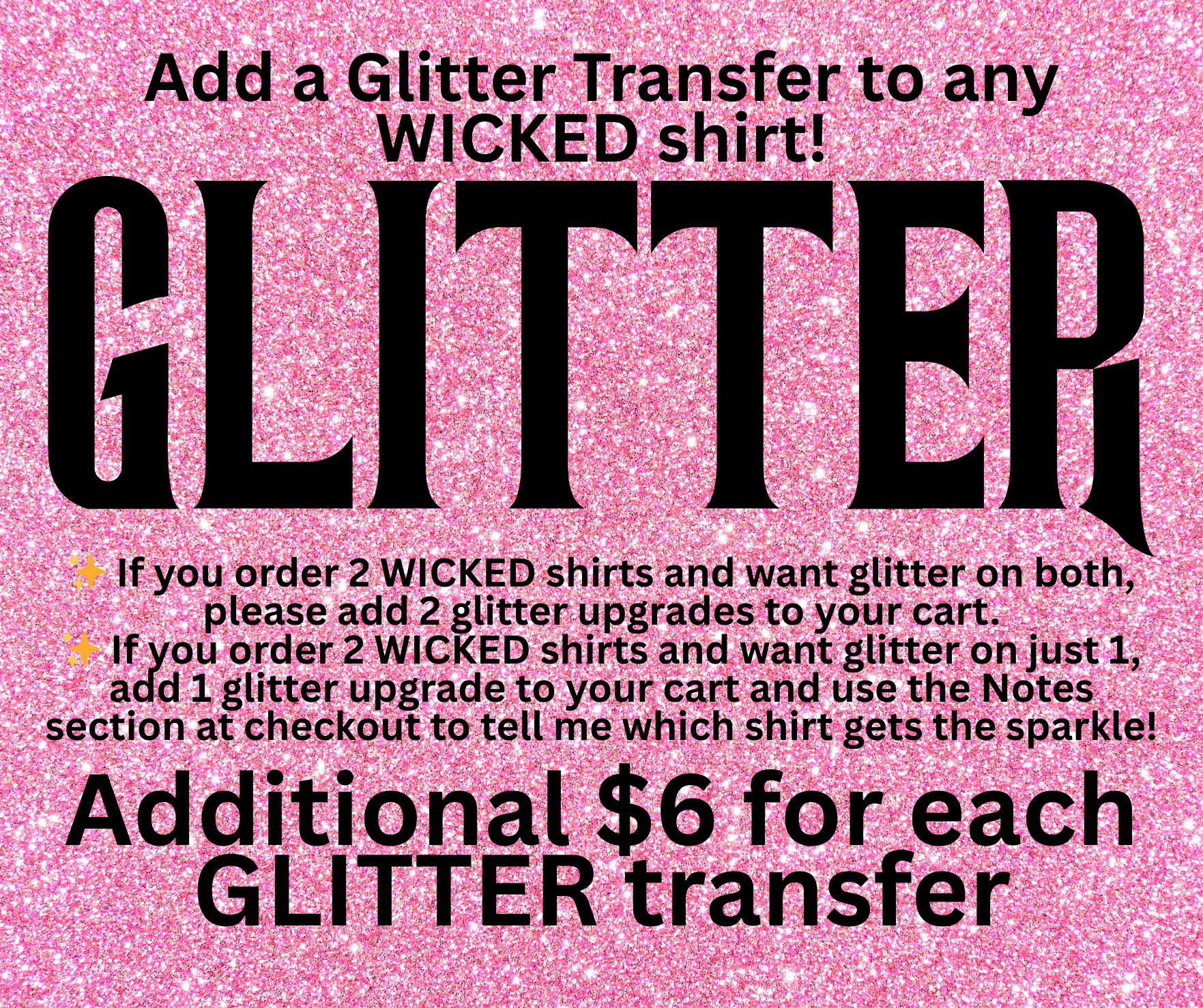 ** PREORDER ** WICKED GLITTER UPGRADE